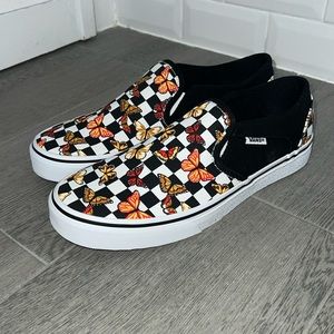 🦋 Vans Slip On Asher Butterfly Checkerboard 🦋